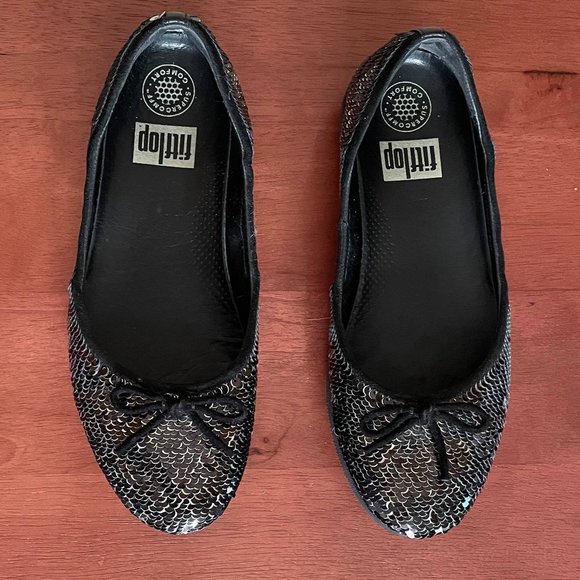 Fitflop Superballerina Reversible Sequin Black 7 - Picture 5 of 8